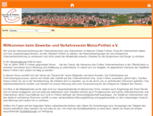 Tablet Screenshot of gewerbeverein-finthen.de